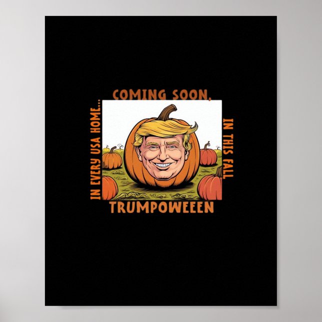 Poster Halloween - Clássico da Eleição de Trumpkin (Frente)