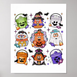 Poster Halloween Coffee Dia de as Bruxas engraçado Season