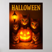Halloween com Cat Orange Digital Art