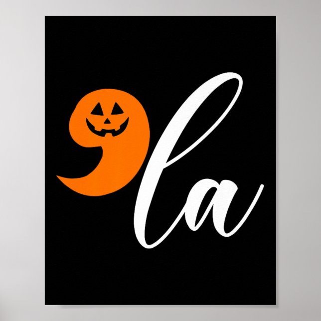 Poster Halloween Comma La Funny Pumpkin Kamala Harris Pre (Frente)