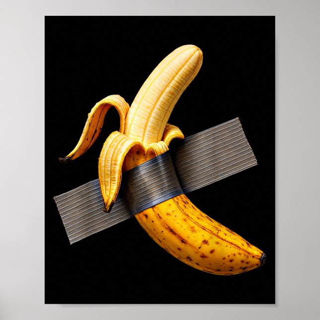 Poster Halloween Costume Peeled Banana Funny Duct Tape Ba (Frente)