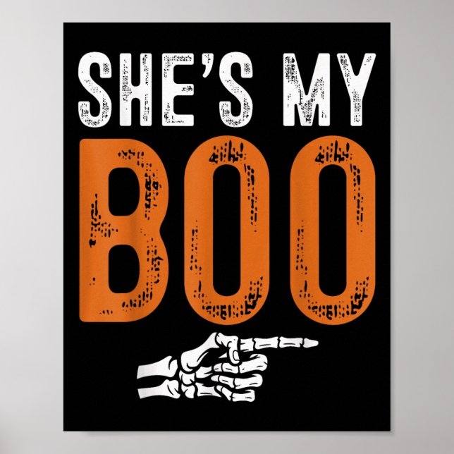 Poster Halloween Costumes Shes My Boo Couple Matching Par (Frente)