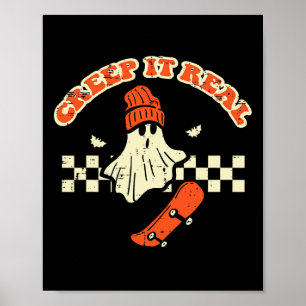 Poster Halloween Creep It Real Ghost Skater Costume Men B
