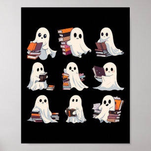 Poster Halloween Cute Ghost Leia Mais Livros "Spooky Boo"