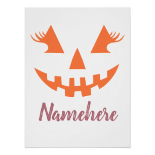 Pôster Halloween da Girly Jack O Lanterna Pumpkin Persona