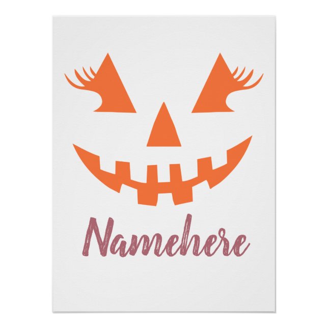Pôster Halloween da Girly Jack O Lanterna Pumpkin Persona (Frente)
