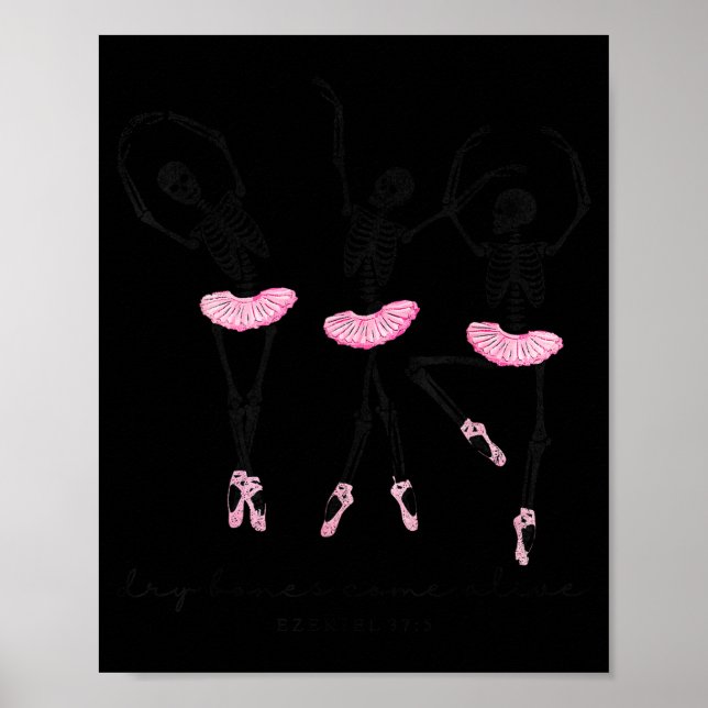 Poster Halloween Dancing Skeleton Dry Bones Come Alive Ch (Frente)