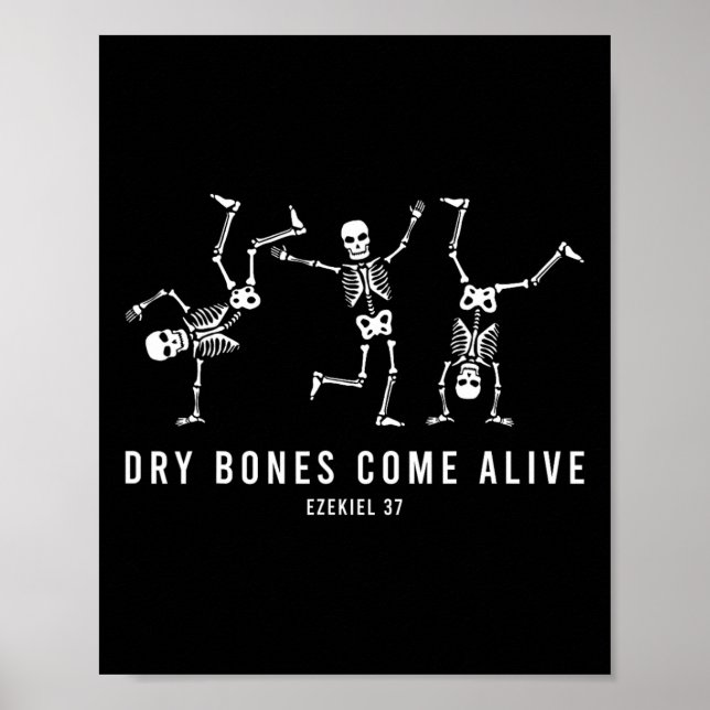Poster Halloween Dancing Skeleton Dry Bones Vem Vivo Ch (Frente)