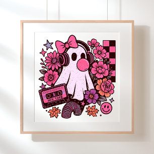 Poster Halloween de Bublegum Aestético Retro Ghost Girl