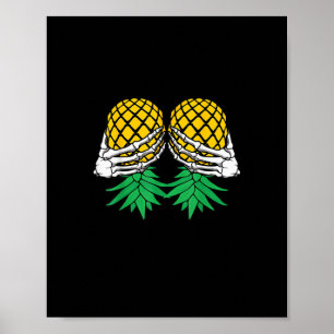 Poster Halloween De Cima Para Baixo Pineapple Swinger Ske