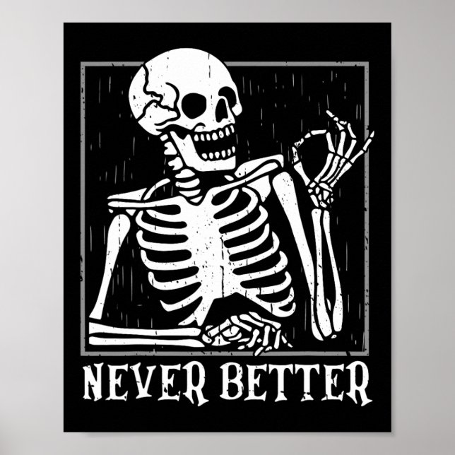 Poster Halloween Do Skelull Para Mulheres Nunca Melhor (Frente)