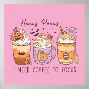 Poster Halloween e Café