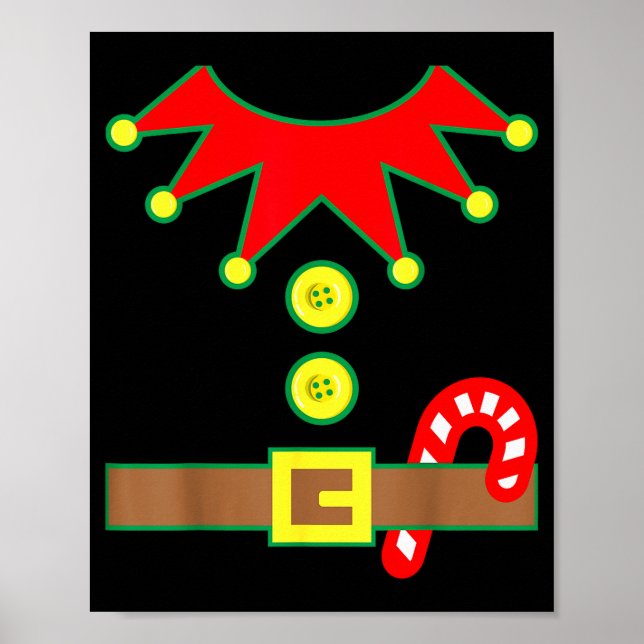 Poster Halloween Elf Costume For Kids Men &amp; Women  (Frente)