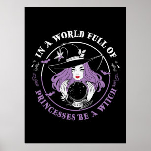 Poster Halloween Em Um Mundo Cheio De Bruxas Aniversário