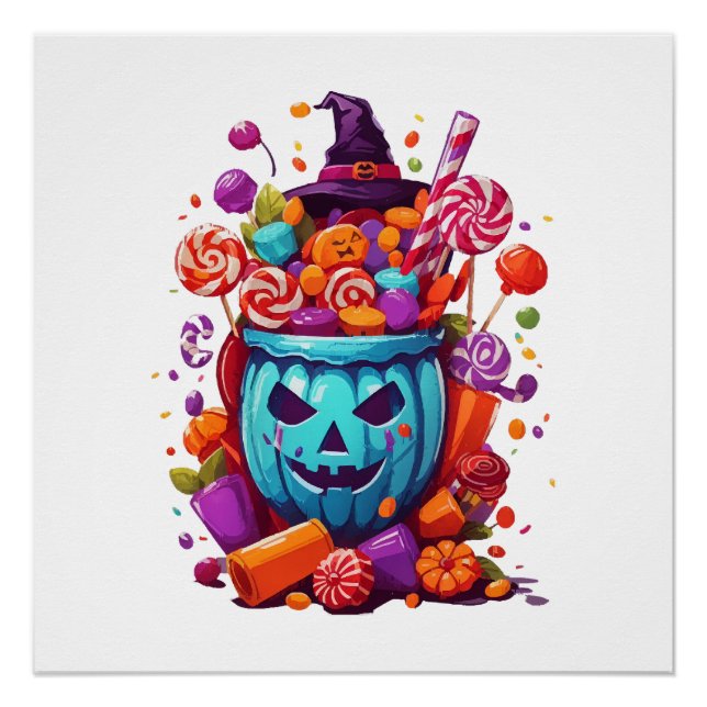 Pôster Halloween engraçado  (Frente)