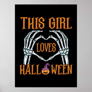 Poster Halloween Essa Menina Adora O Aniversário Do Hallo
