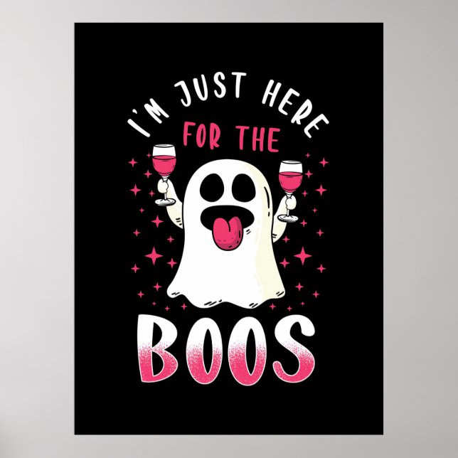 Poster Halloween Estou Aqui Para Os Boos (Frente)