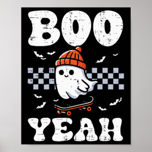 Poster Halloween Ghost Skateboard Boo Sim Costume Boys K