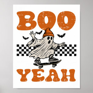 Poster Halloween Ghost Skateboard Boo Sim Costume Boys K