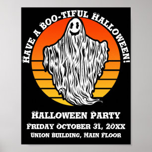 Poster Halloween Ghost tem uma bela Vintage retrô