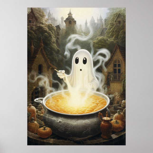 Poster Halloween Ghost Witch (Frente)