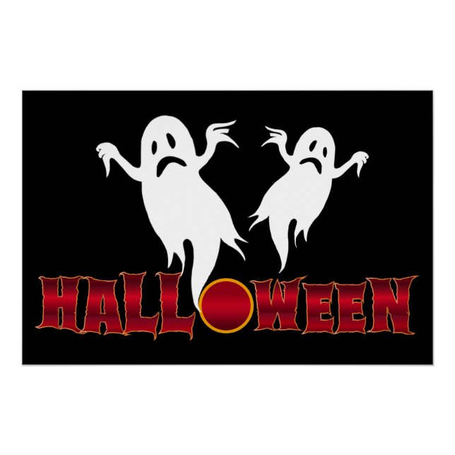 Pôster Halloween Ghosts (Frente)