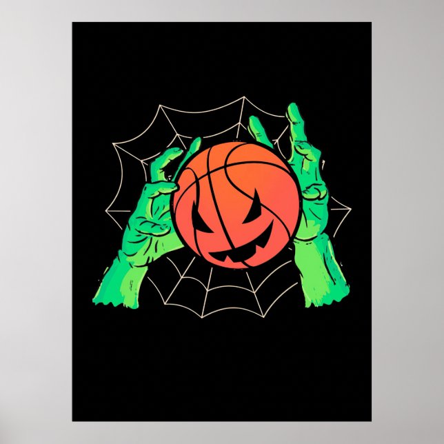 Poster Halloween Gift | Halloween de basquetebol (Frente)