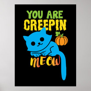 Poster Halloween Gift   Você É Um Aniversário De Miau
