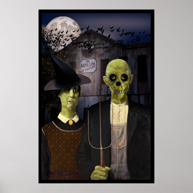 Pôster Halloween Gótico Americano (Frente)