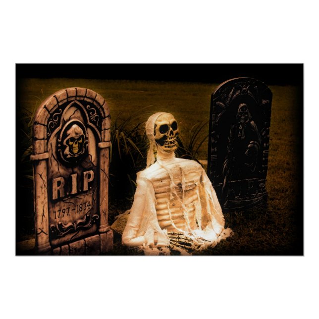 Pôster Halloween Graveyard (Frente)