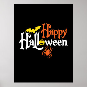 Poster Halloween Happy Halloween Aniversário