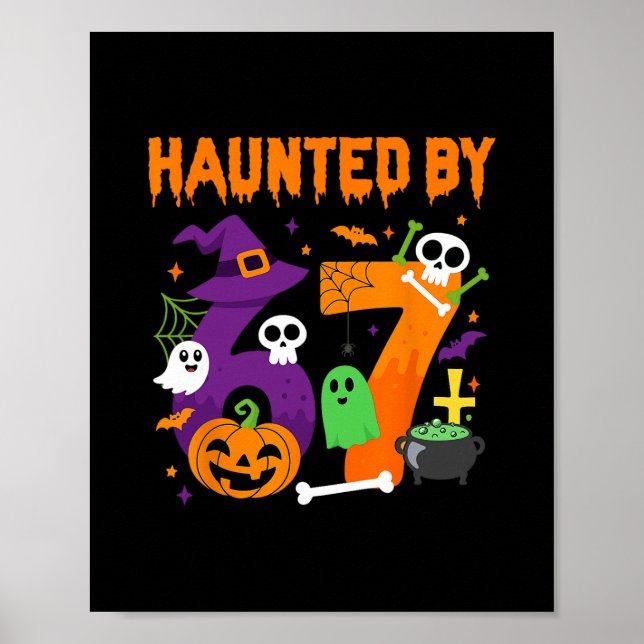 Poster Halloween Haunted 67 Six Seven Meme 1 (17)  (Frente)