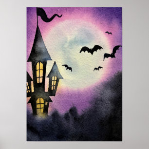 Poster Halloween Haunted House, Mansão Assustadora