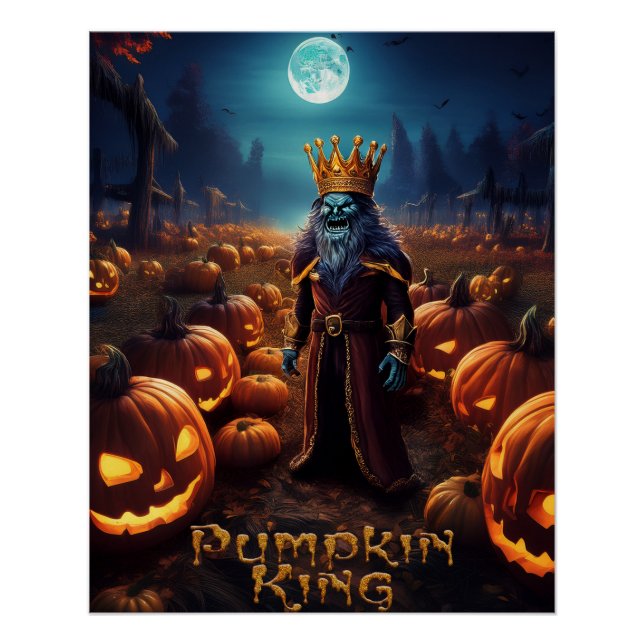 Pôster Halloween Haunted Pumpkin Patch King (Frente)