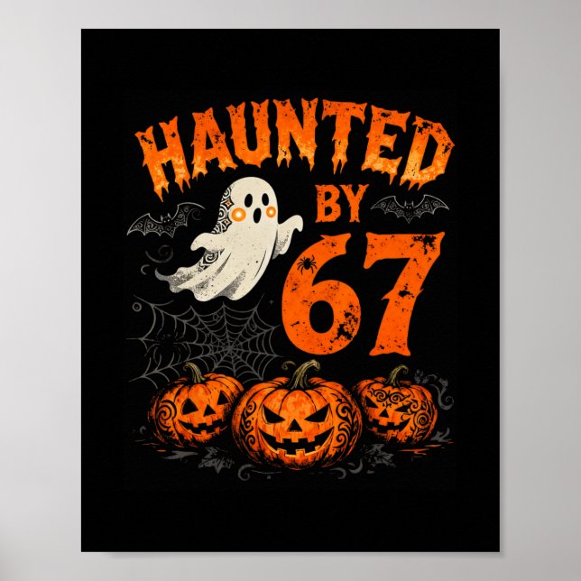 Poster Halloween Haunted Six Seven Number Gen Alpha Slang (Frente)