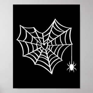 Poster Halloween Heart Spider Web Spookume