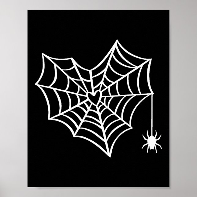 Poster Halloween Heart Spider Web Spookume (Frente)