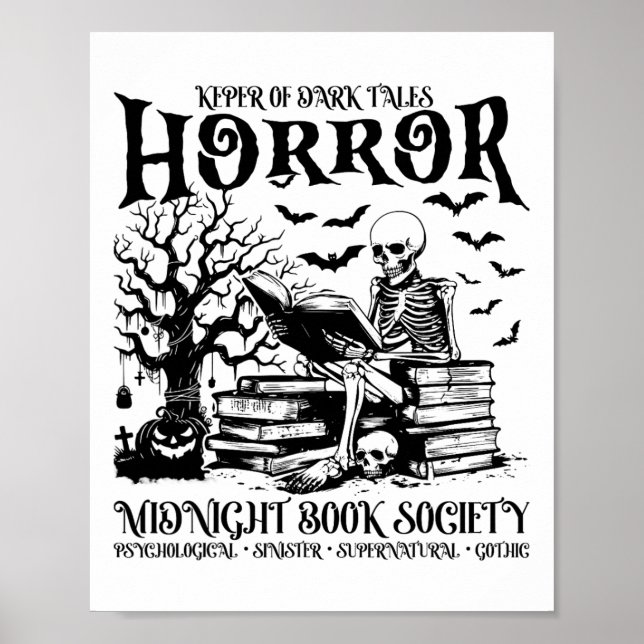 Poster Halloween Horror Midnight Book Club Society Litera (Frente)