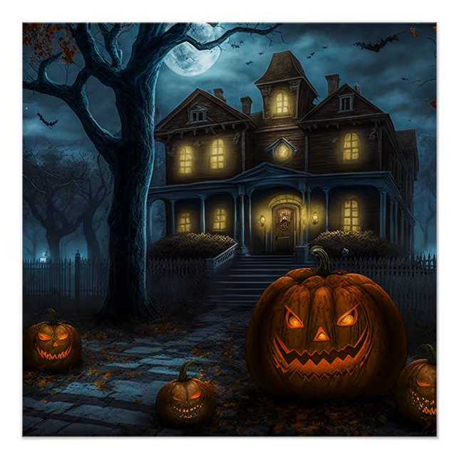 Pôster Halloween House (Frente)