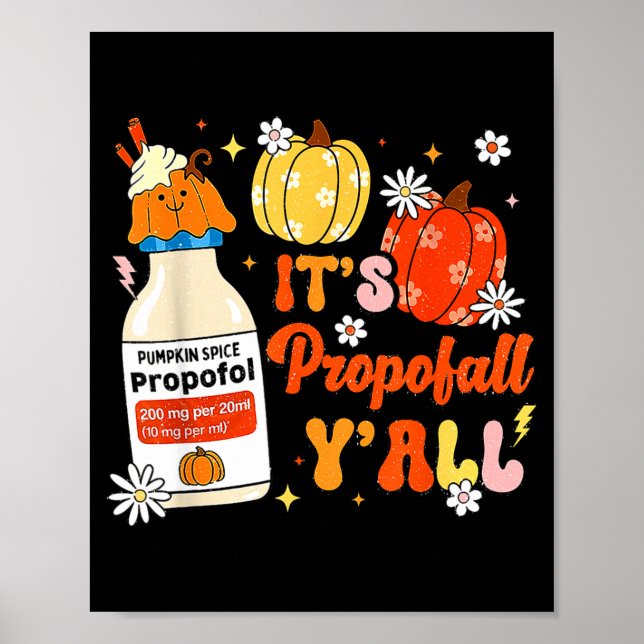 Poster Halloween Icu Nurse Its Profall Y'all Crna Icu Fal (Frente)