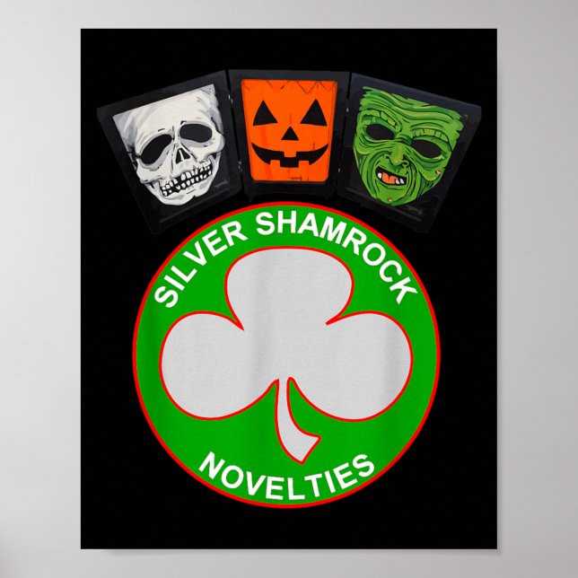 Poster Halloween III Silver Shamrock e Máscaras (Frente)
