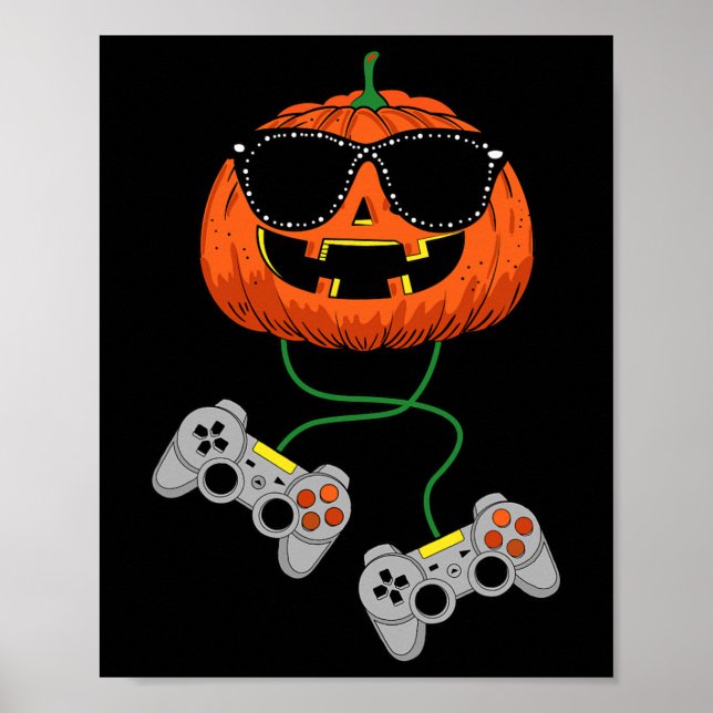 Poster Halloween Jack O Lantern Gamer Boys Brincadeira H (Frente)