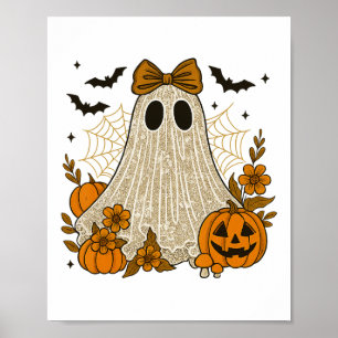Poster Halloween Lace Ghost Coquette Flower Arco Floral S