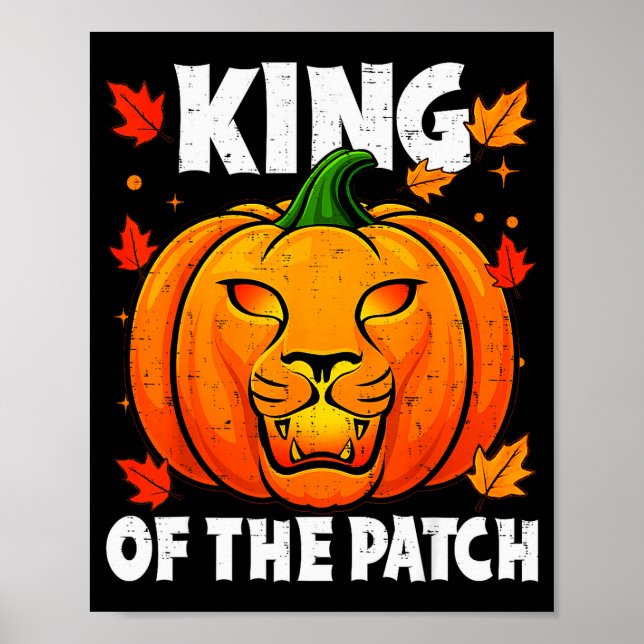 Poster Halloween Lion Pumpkin King Of The Patch Costume M (Frente)