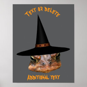 Poster Halloween Meia Cara De Sapo Personalizada
