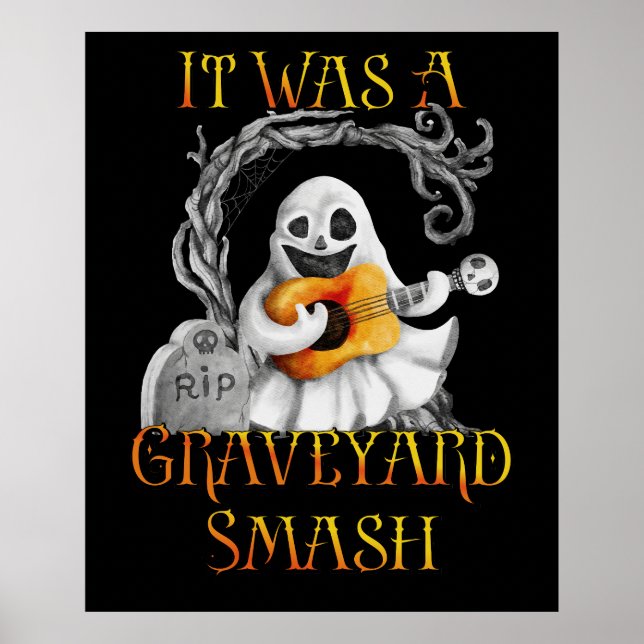 Poster Halloween Monster Mash Ghost Graveyard Smash (Frente)