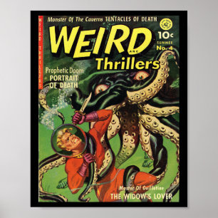 Poster Halloween Monster Vintage Comic Book Retro