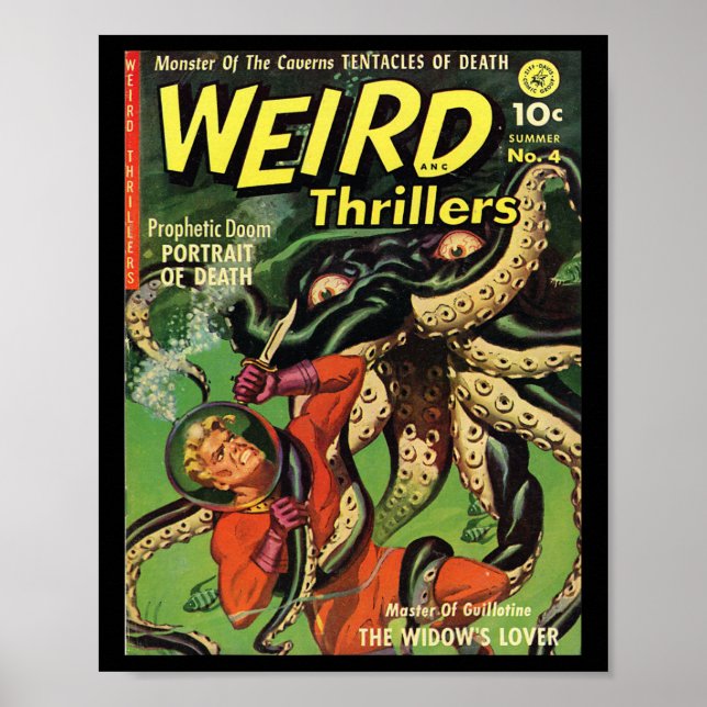 Poster Halloween Monster Vintage Comic Book Retro (Frente)
