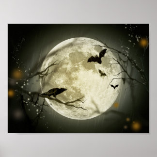 Poster Halloween Moon