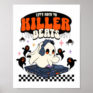 Poster Halloween Music Dj Hip-salto Rap Turntable, Partid